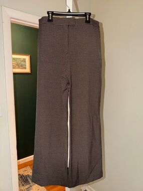 H&M Brown Houndstooth Bootcut Trousers